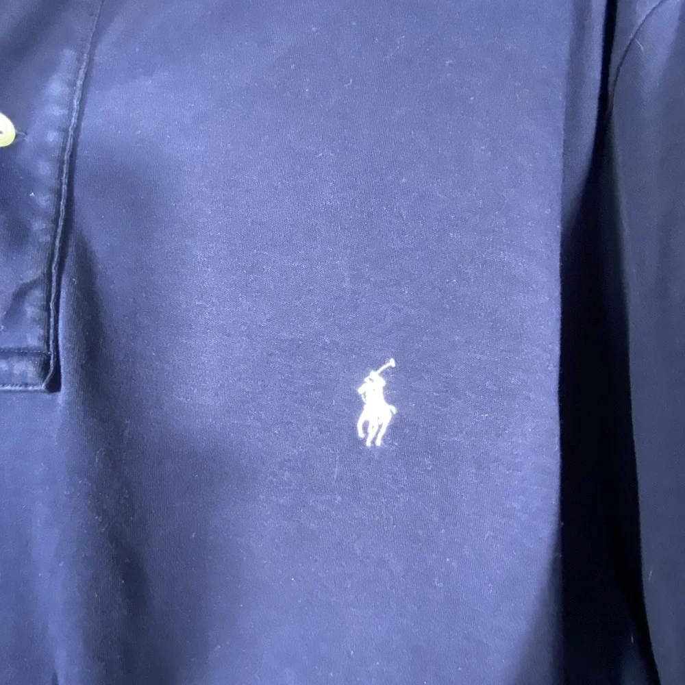 Polo Ralph‎ Lauren Polo Shirt Mens 2XB Big Navy Blue Golf Stretch Preppy Classic